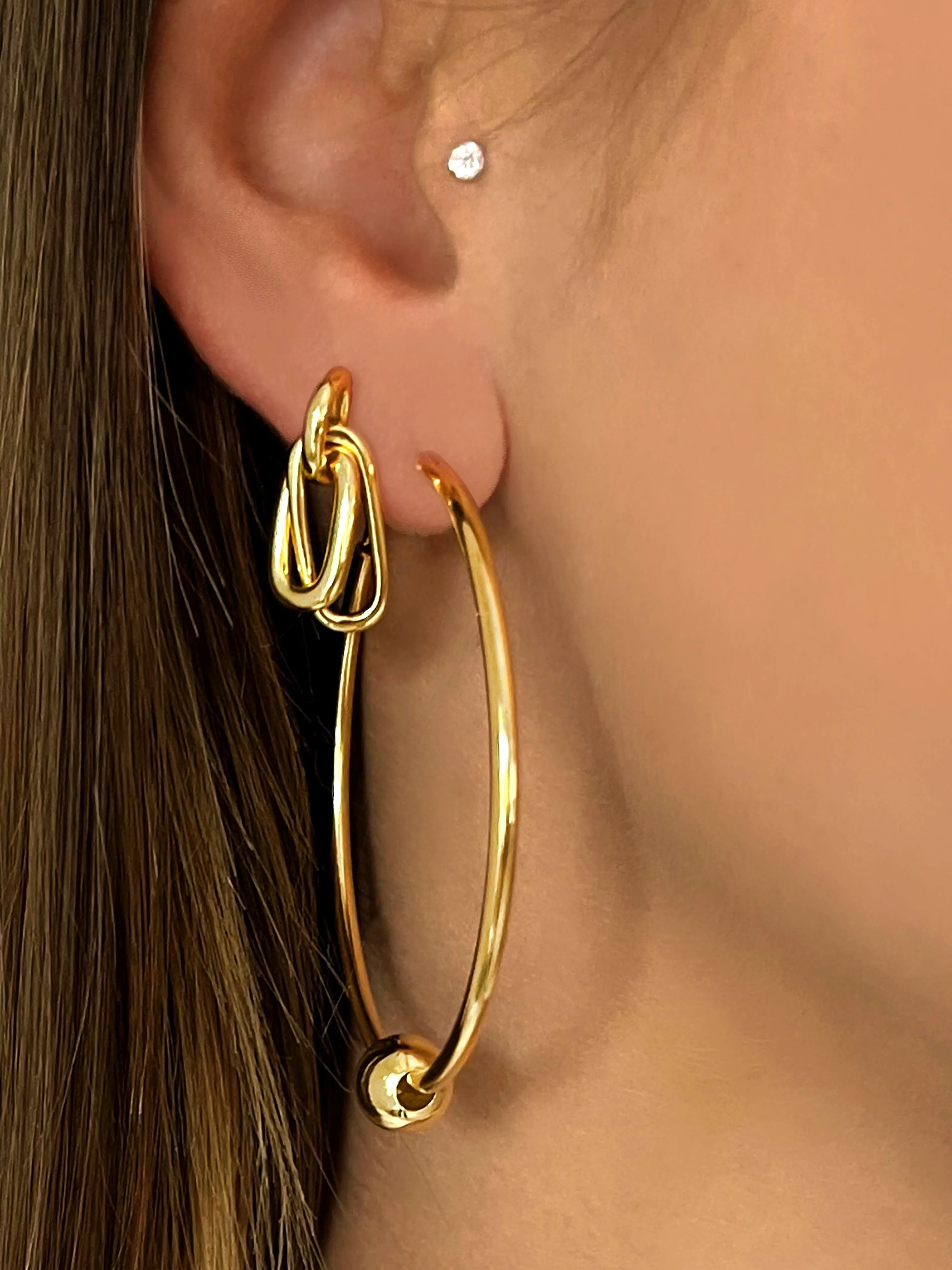 Gold earrings 18k yellow gold