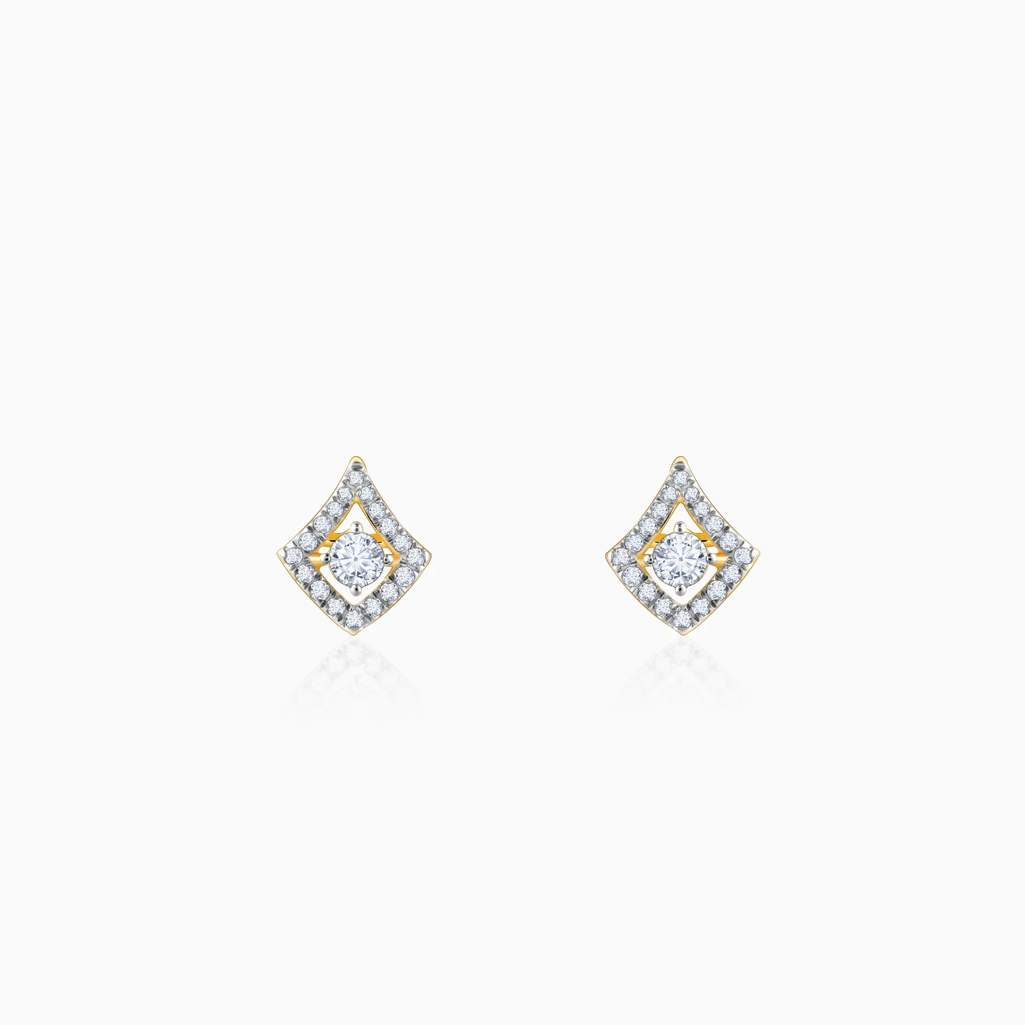 Gold Illumina Solitaire Diamond Earrings