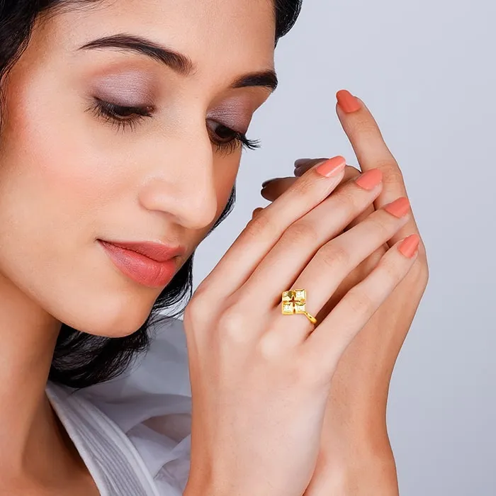 Golden All Rise For The Queen Signature Ring