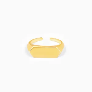 Golden Hexagon Ring for Him