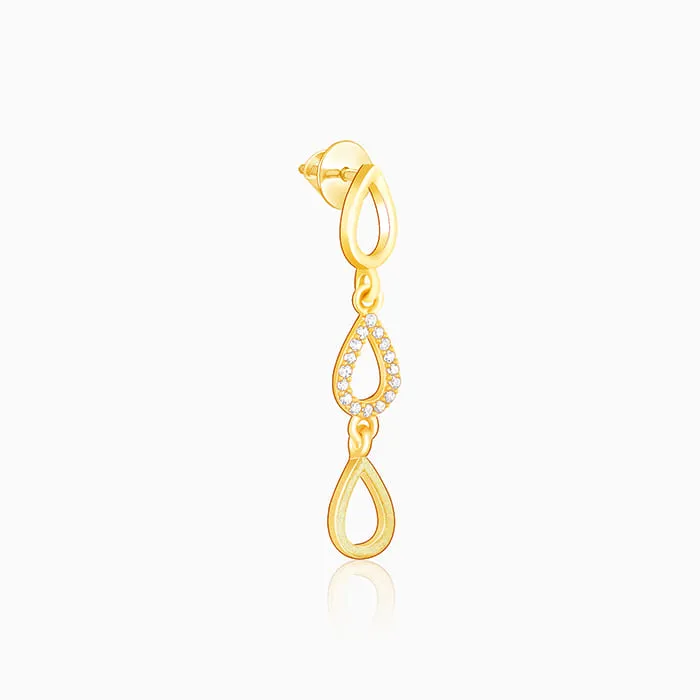 Golden Paisley Earrings