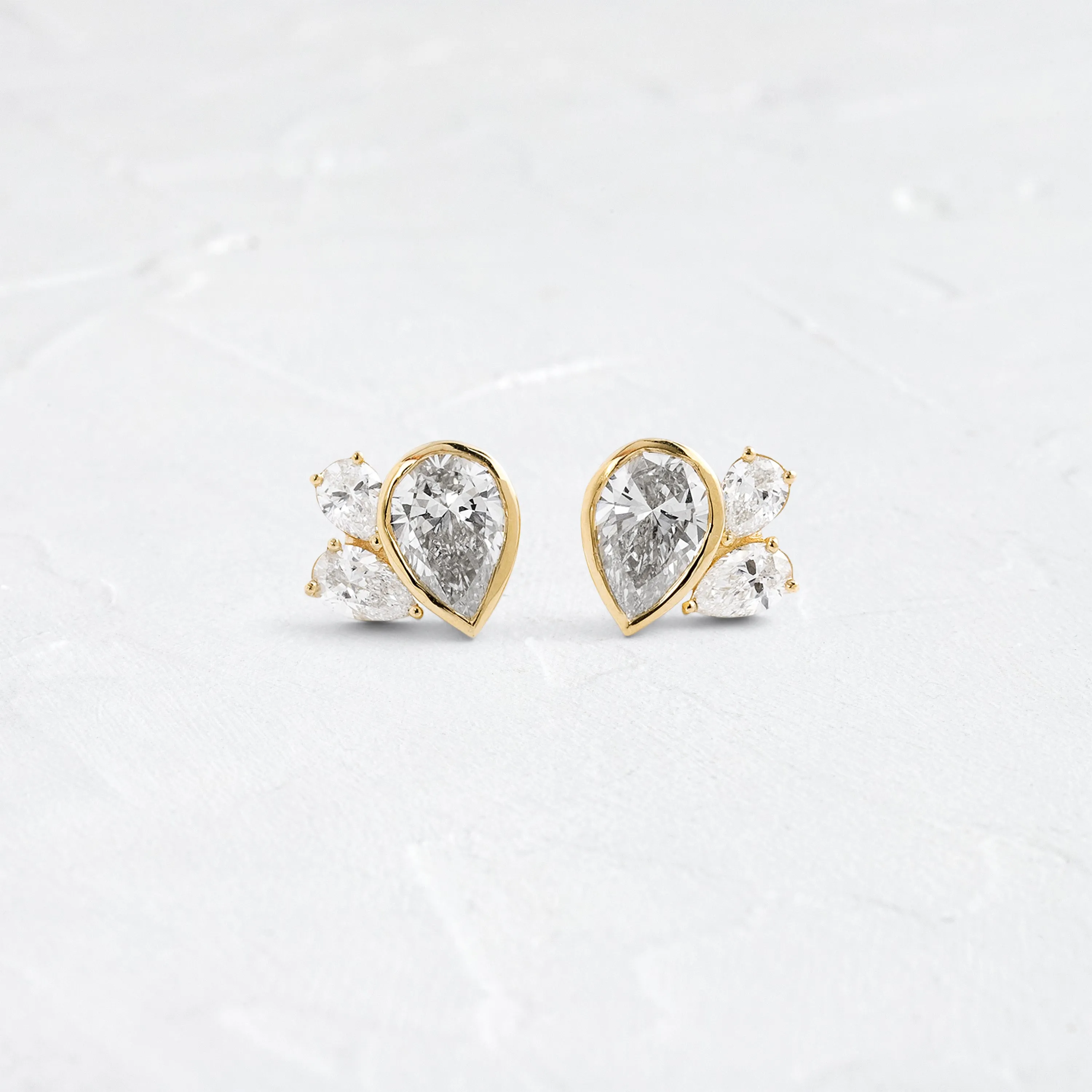 Grand Littlefall Studs, Pear Cut, 2ctw. Lab-Grown Diamonds
