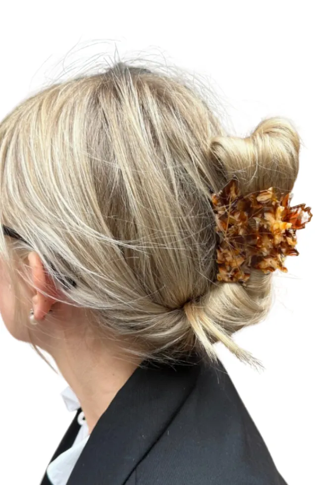 Hand-Painted Maple Leaf Claw Clip