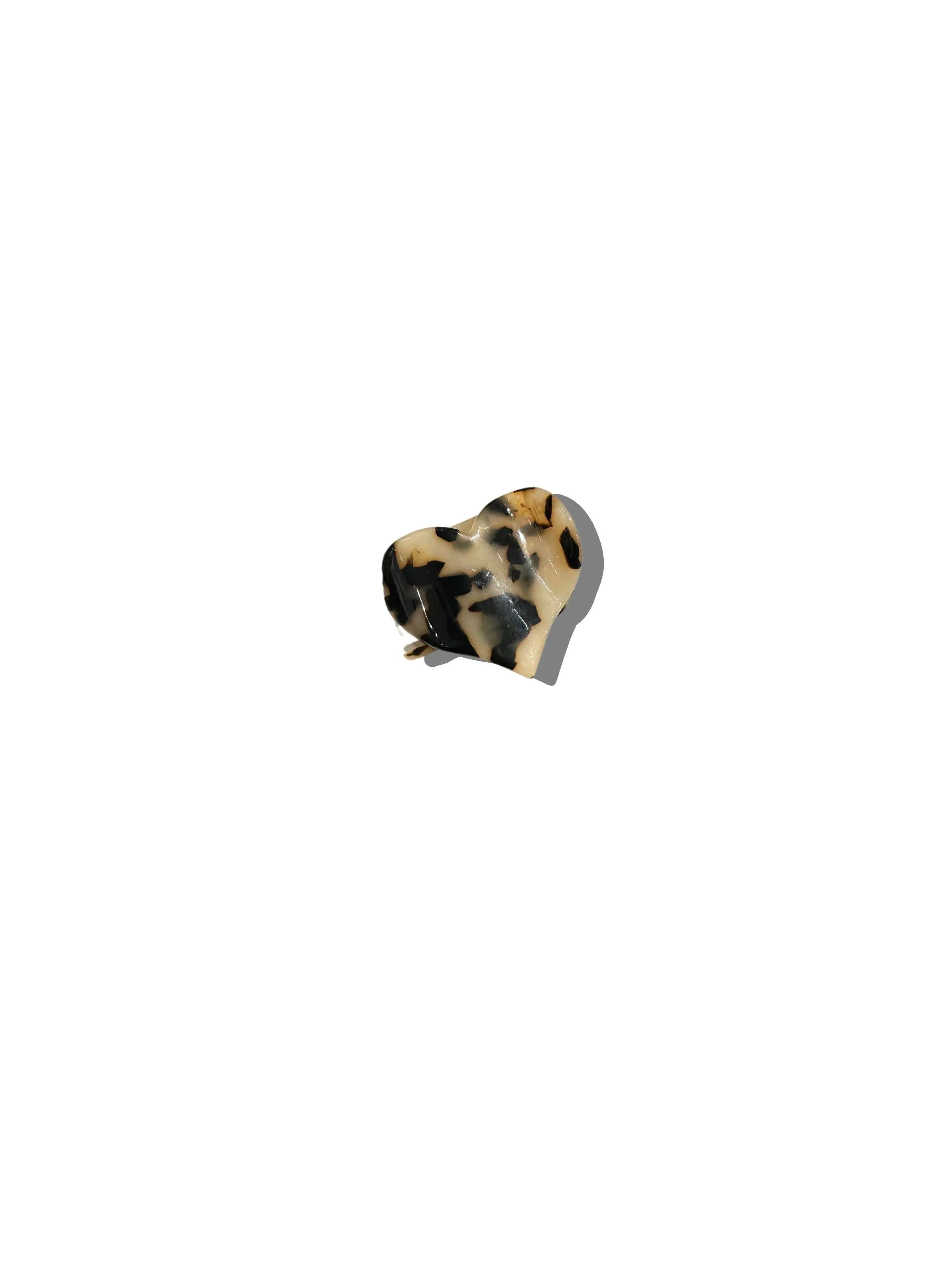 Handmade Lay Down Claw Clip - Small Heart