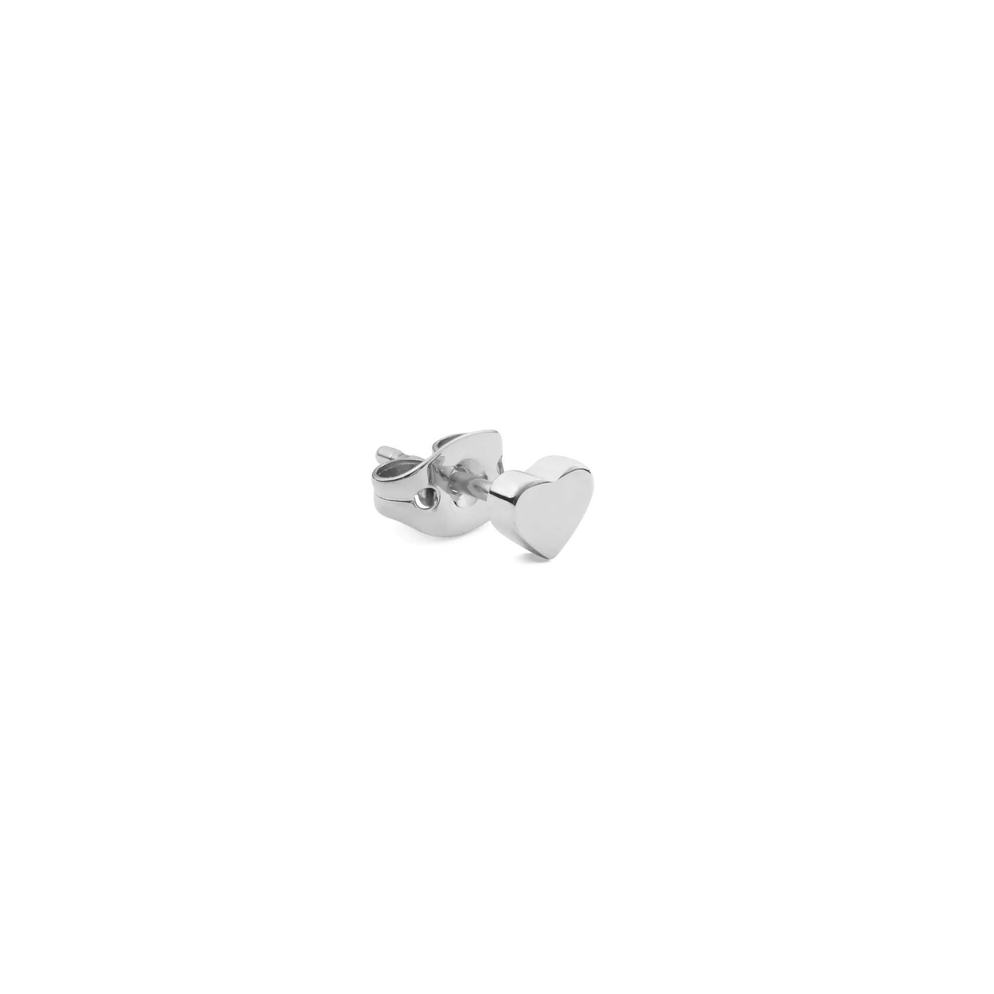 Heart Stud Silver