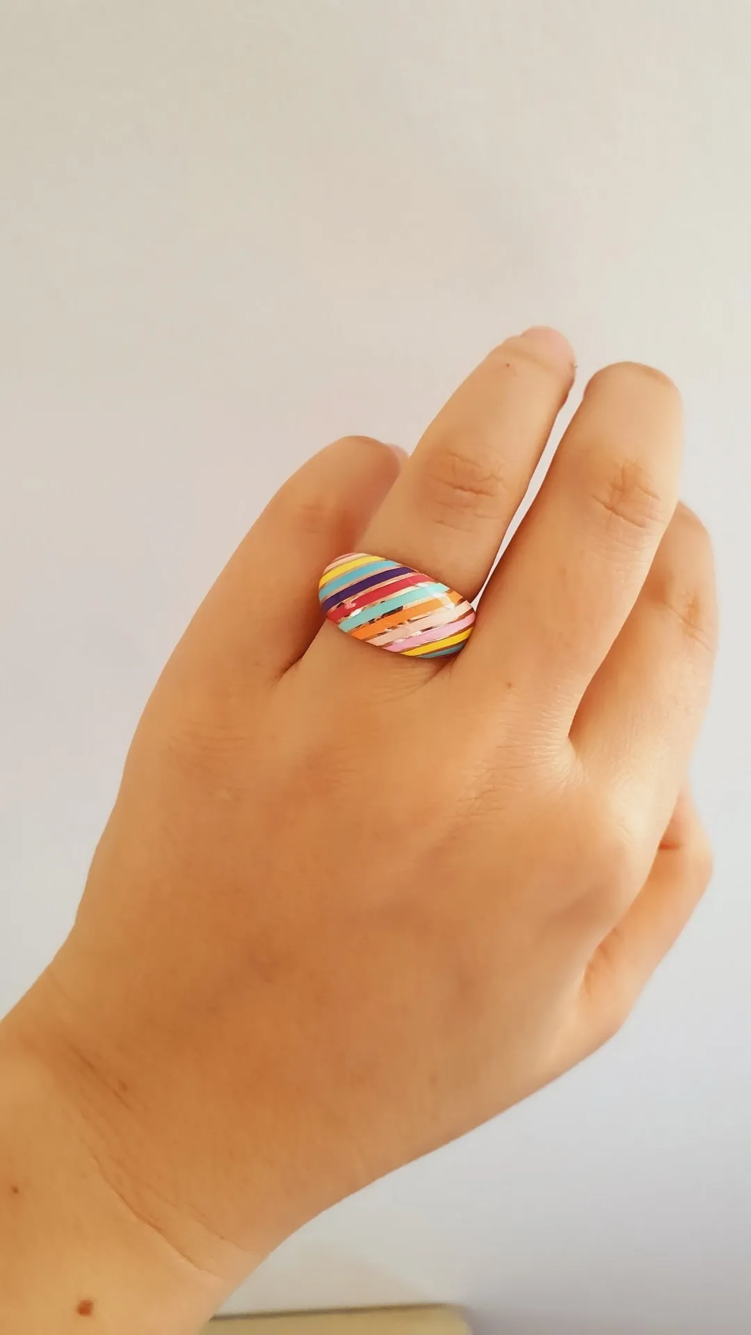 Illusion Ring in 925 Sterling Silver with Rose Gold Plating