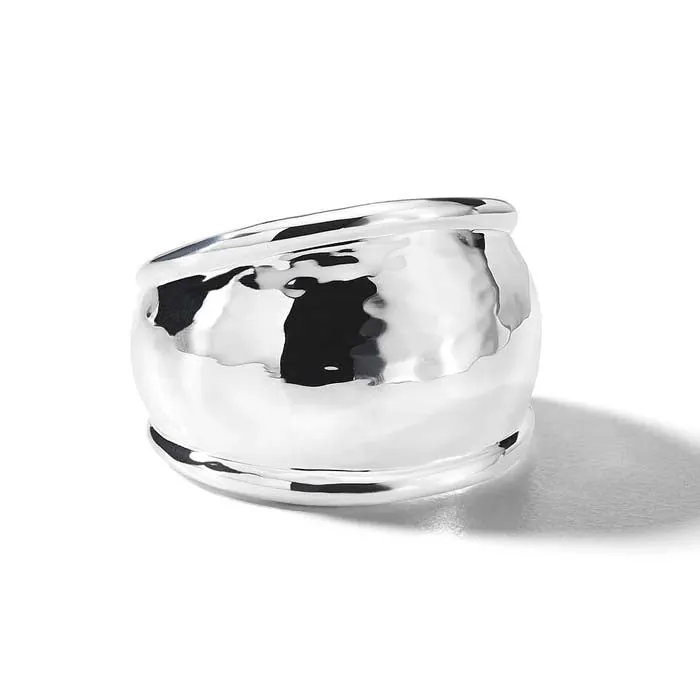 Ippolita Crinkle Hammered Dome Ring "Classico" Collection in Sterling Silver