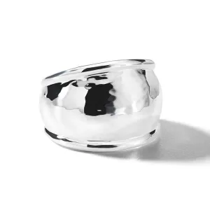 Ippolita Crinkle Hammered Dome Ring "Classico" Collection in Sterling Silver
