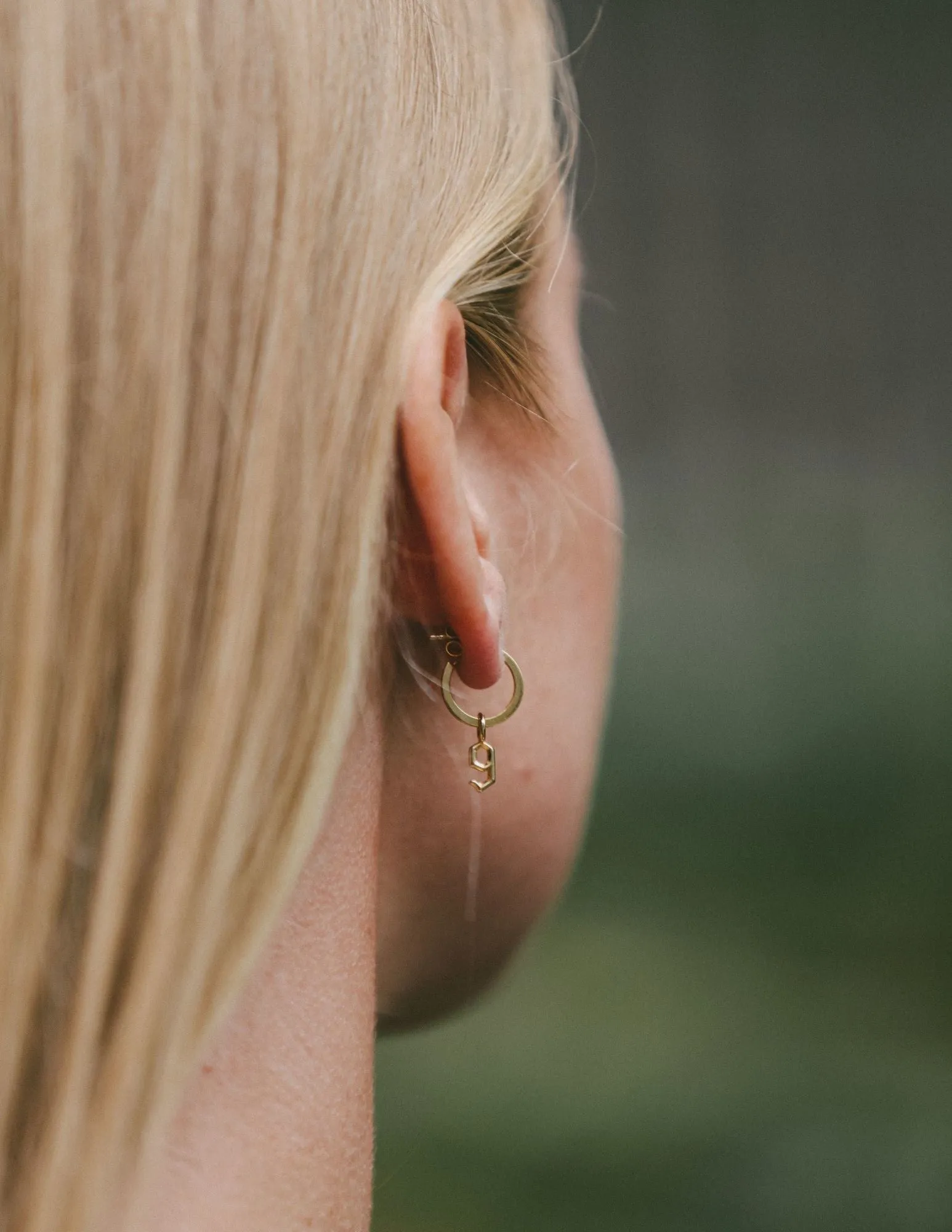 IX Lucky Number 9 Gold Plated Pendant