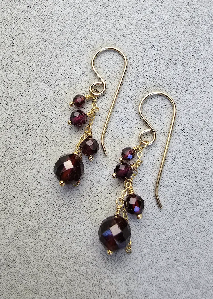 James   Jezebelle | Bardot Earring | Garnet