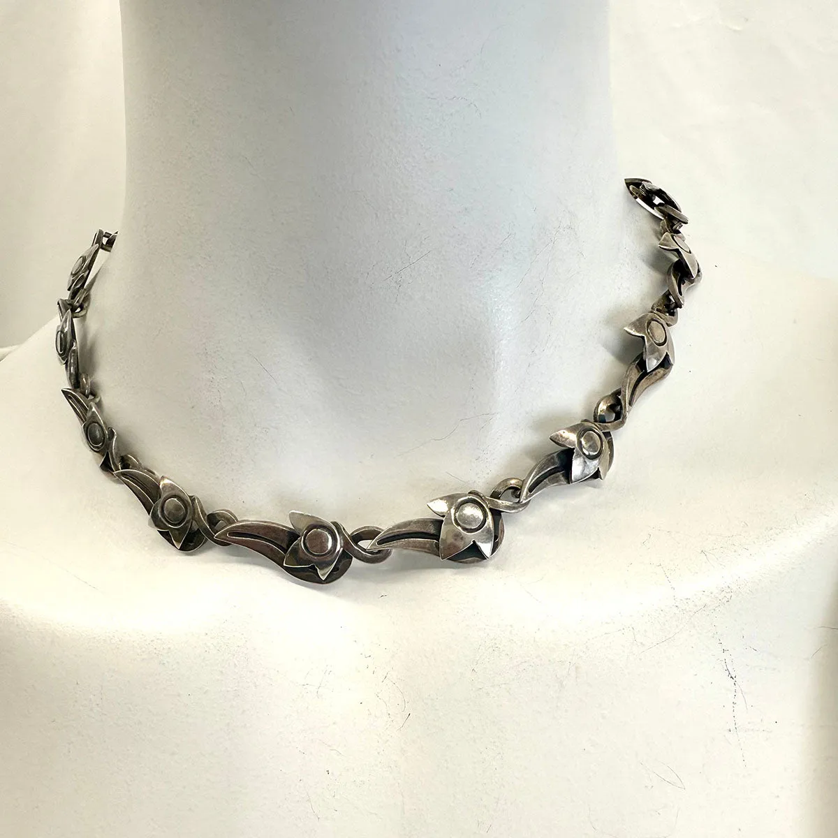 Jose Luis Flores Taxco Rare Sterling Silver Necklace
