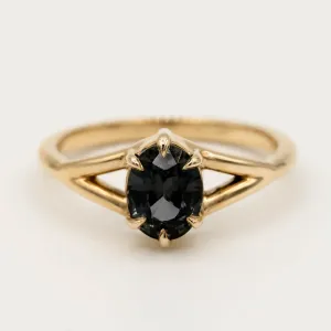 Juniper Engagement Ring | 1.53ct Oval Sapphire | 14k Yellow Gold