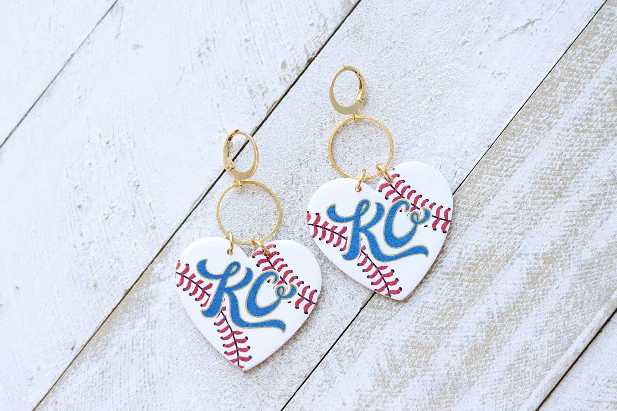 KC Baseball Earrings