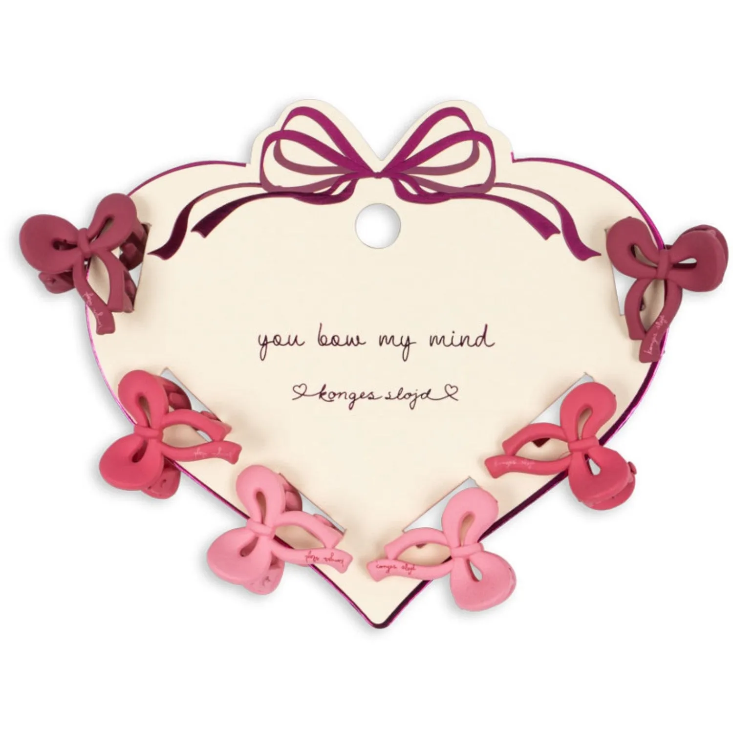 Konges Sl?jd Pink Mix 6 Pack Mini Bow Hair Clip
