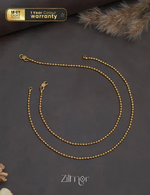 KY1011355 - Gold Toned pair Anklet