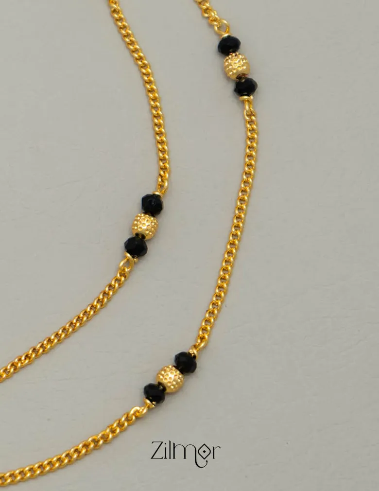 KY101750 - Gold Toned pair Anklet