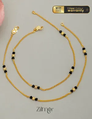 KY101750 - Gold Toned pair Anklet