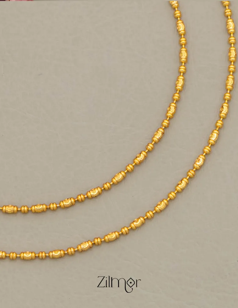 KY101757 - Gold Toned pair Anklet