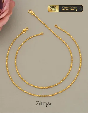 KY101757 - Gold Toned pair Anklet
