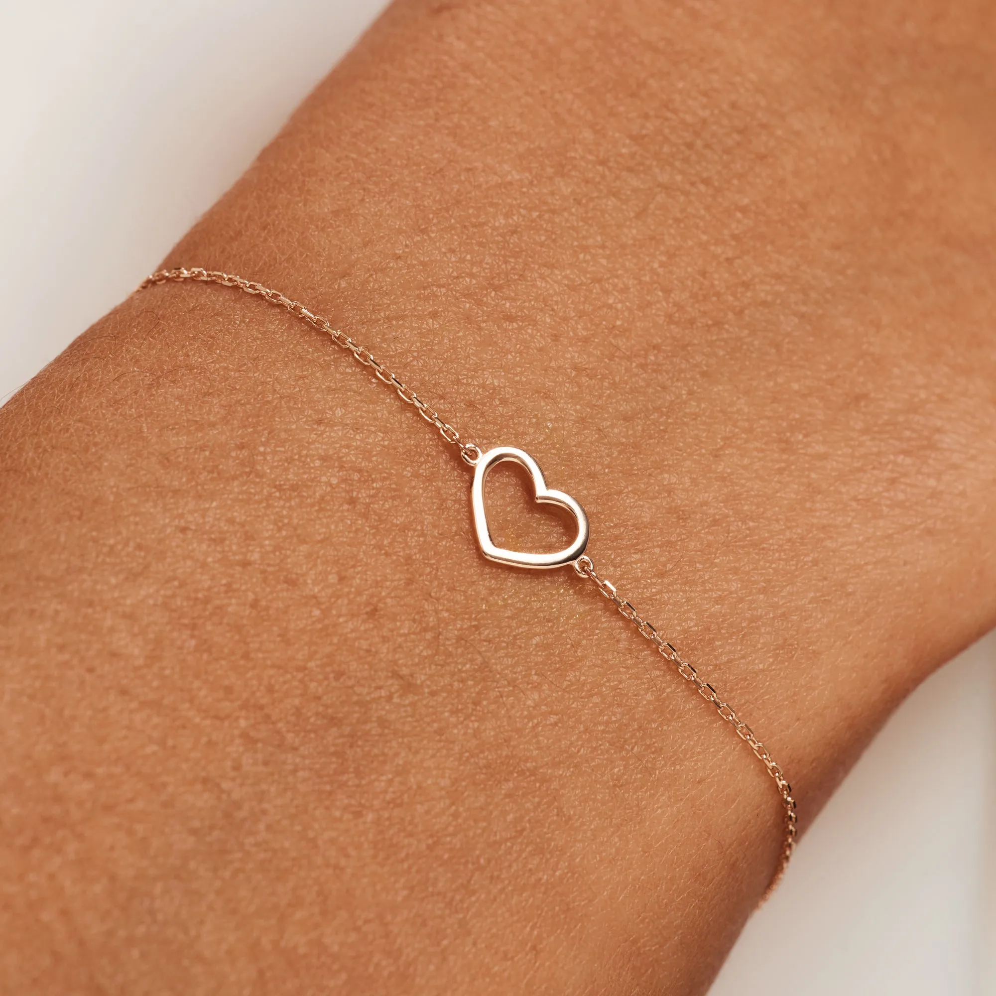La Concorde Amore 14 karat rose gold bracelet with heart