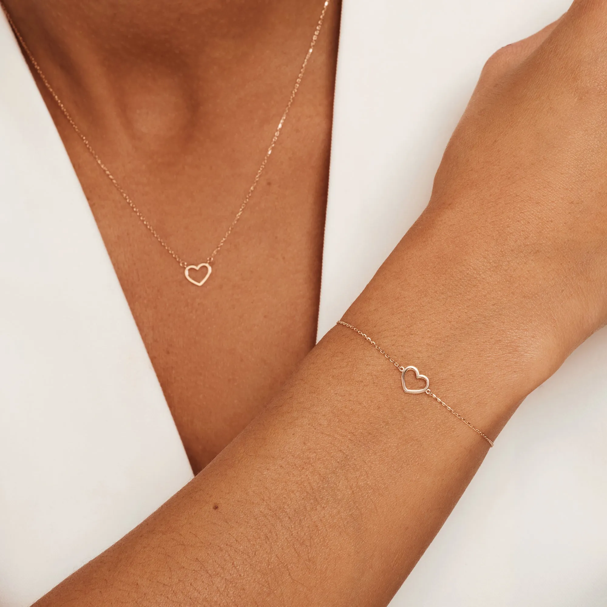 La Concorde Amore 14 karat rose gold bracelet with heart