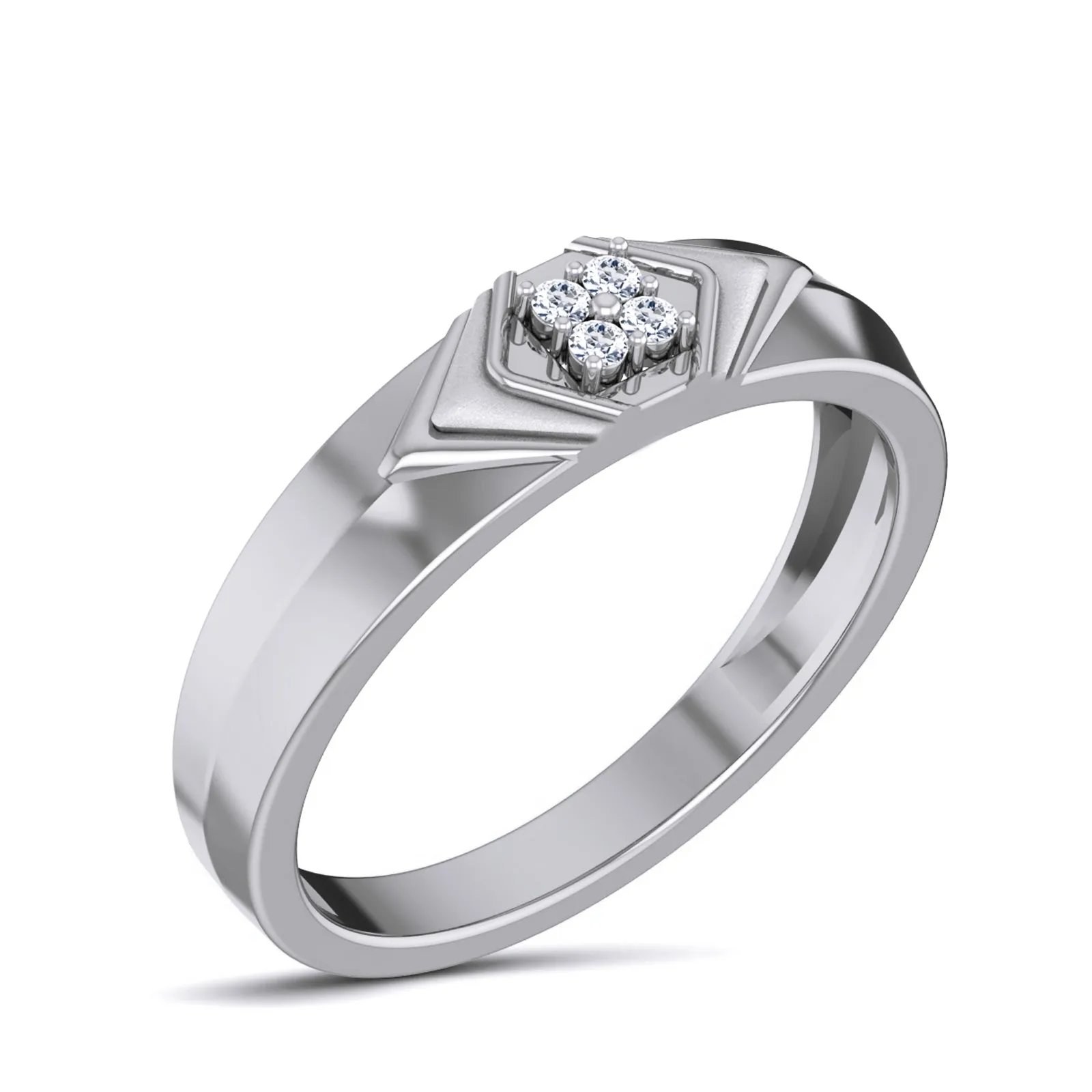 Lab Diamond Men's 14K Gold Ring