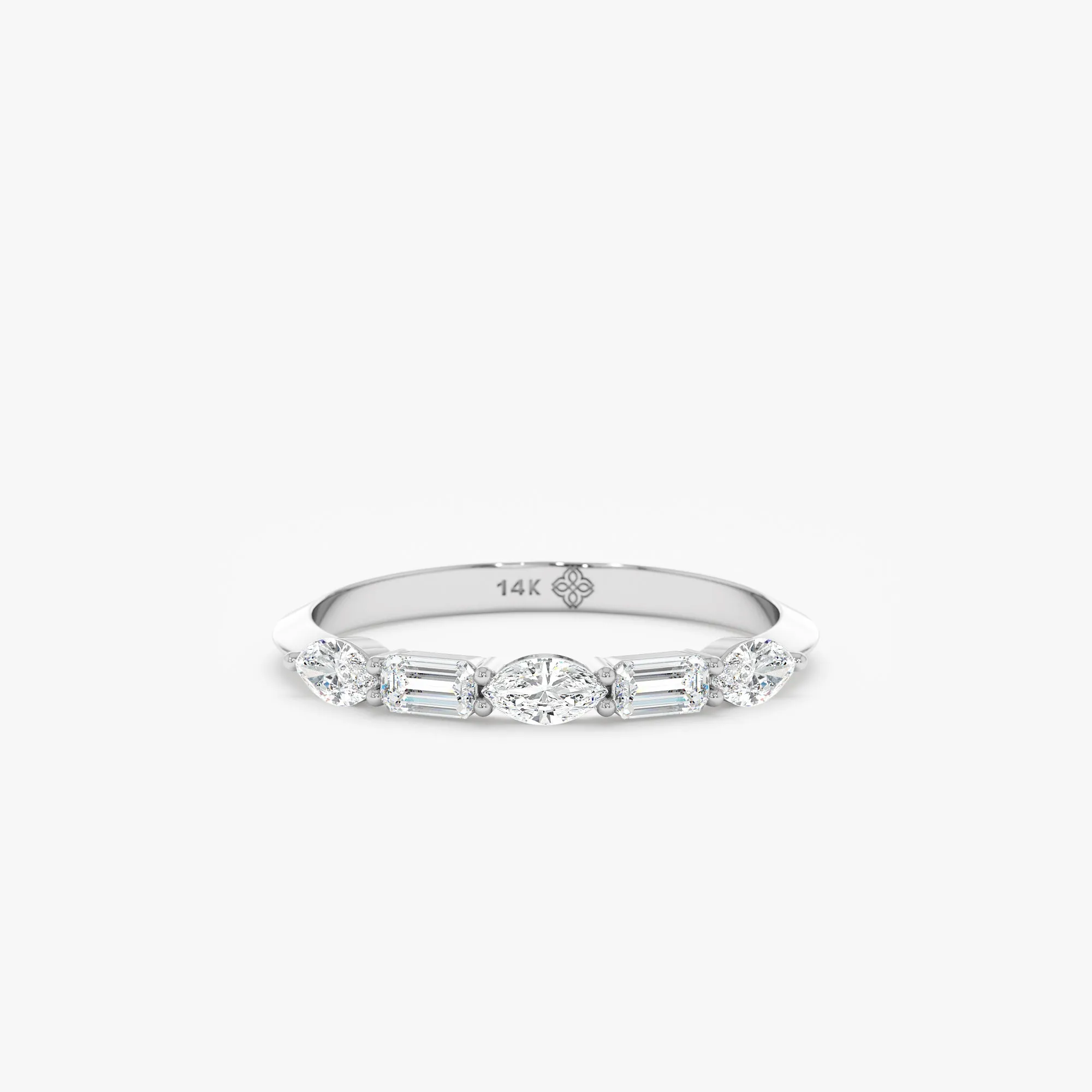 Lab-Grown Diamond Marquise and Emerald cut Wedding Ring, Emmaly