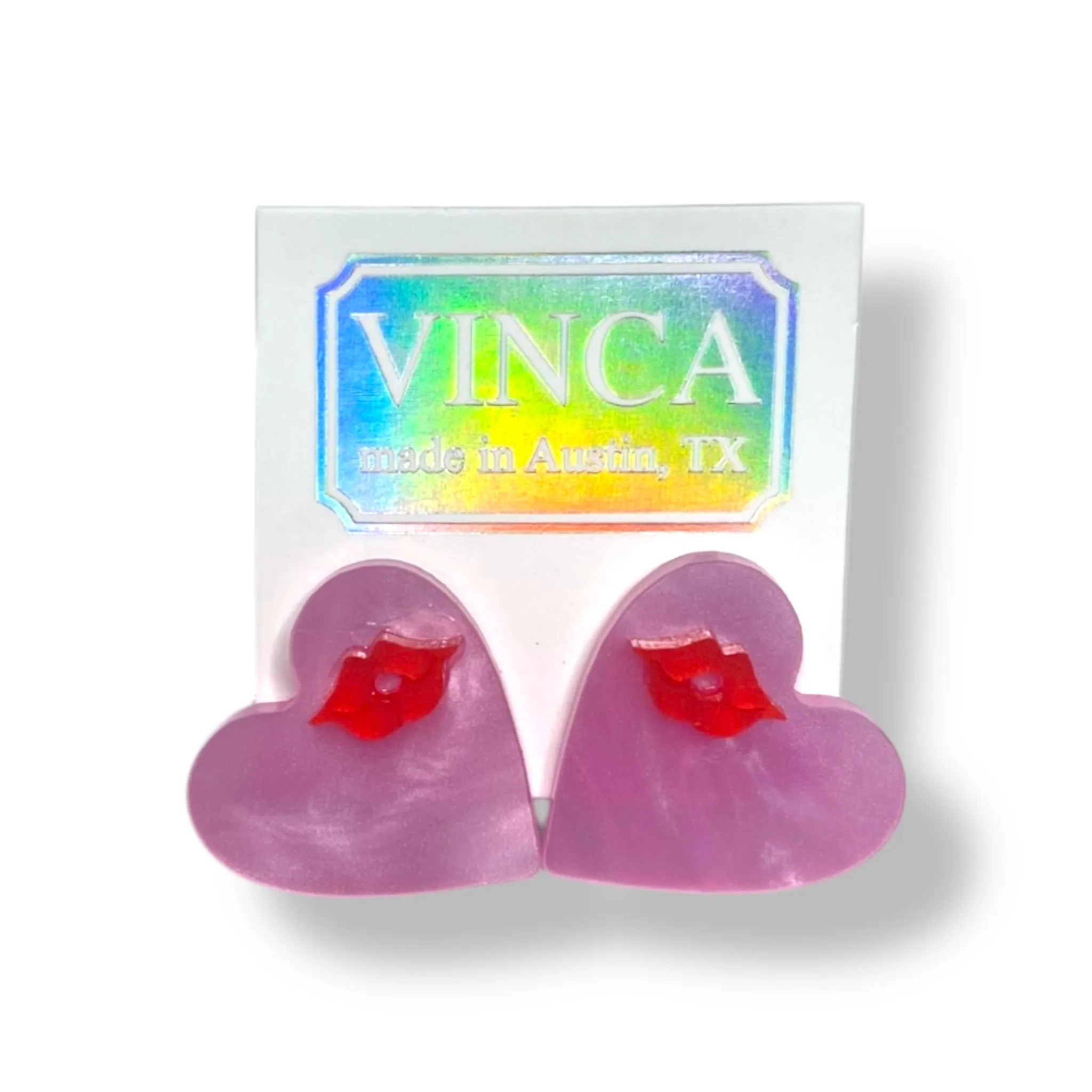 Last Chance! Kiss & Tell Stud Earrings Red/Pink