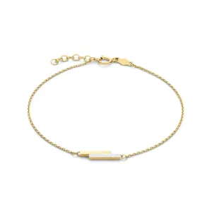 Le Marais Alice 14 karat gold bracelet with 2 rods