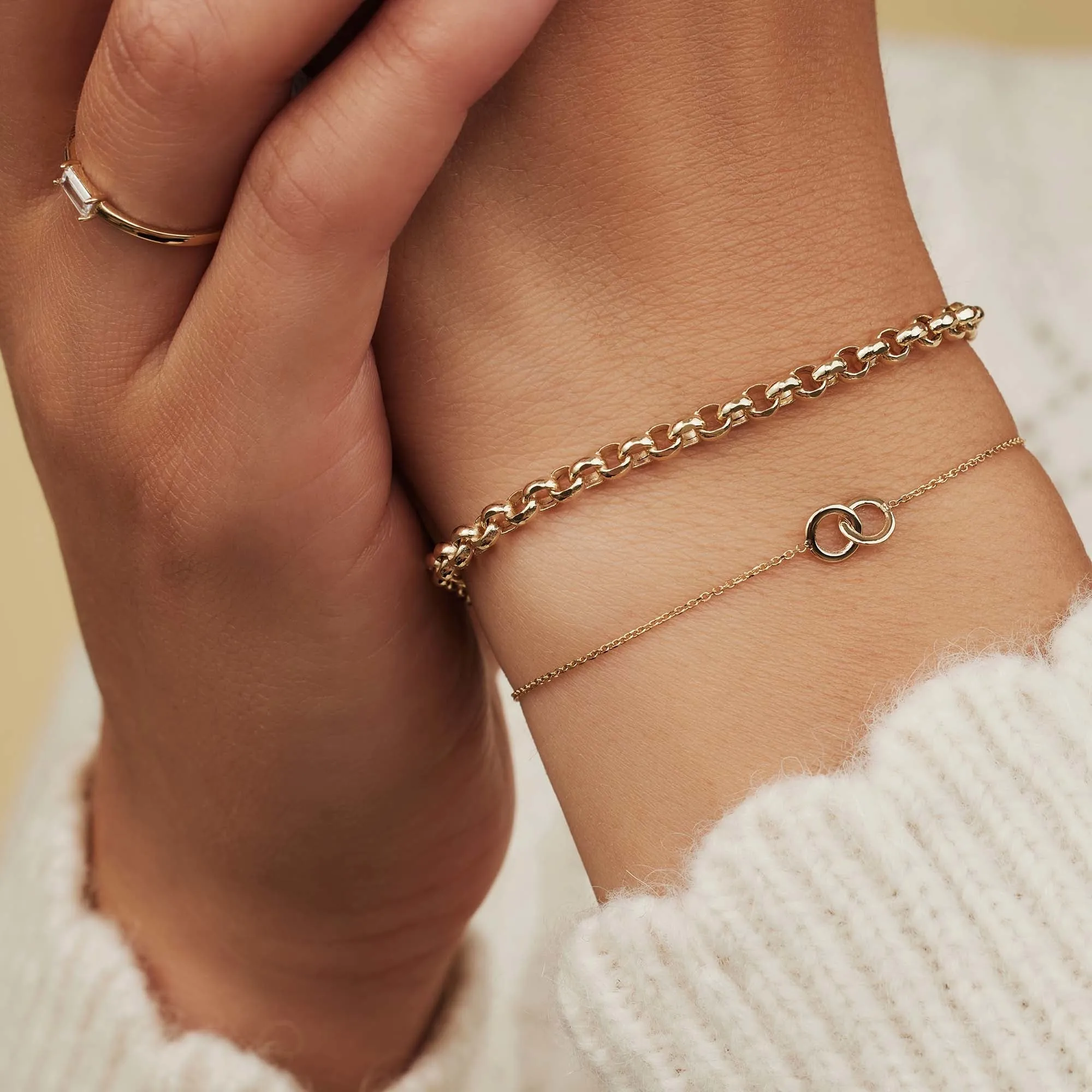 Le Marais Zo?? 14 karat gold bracelet with rings