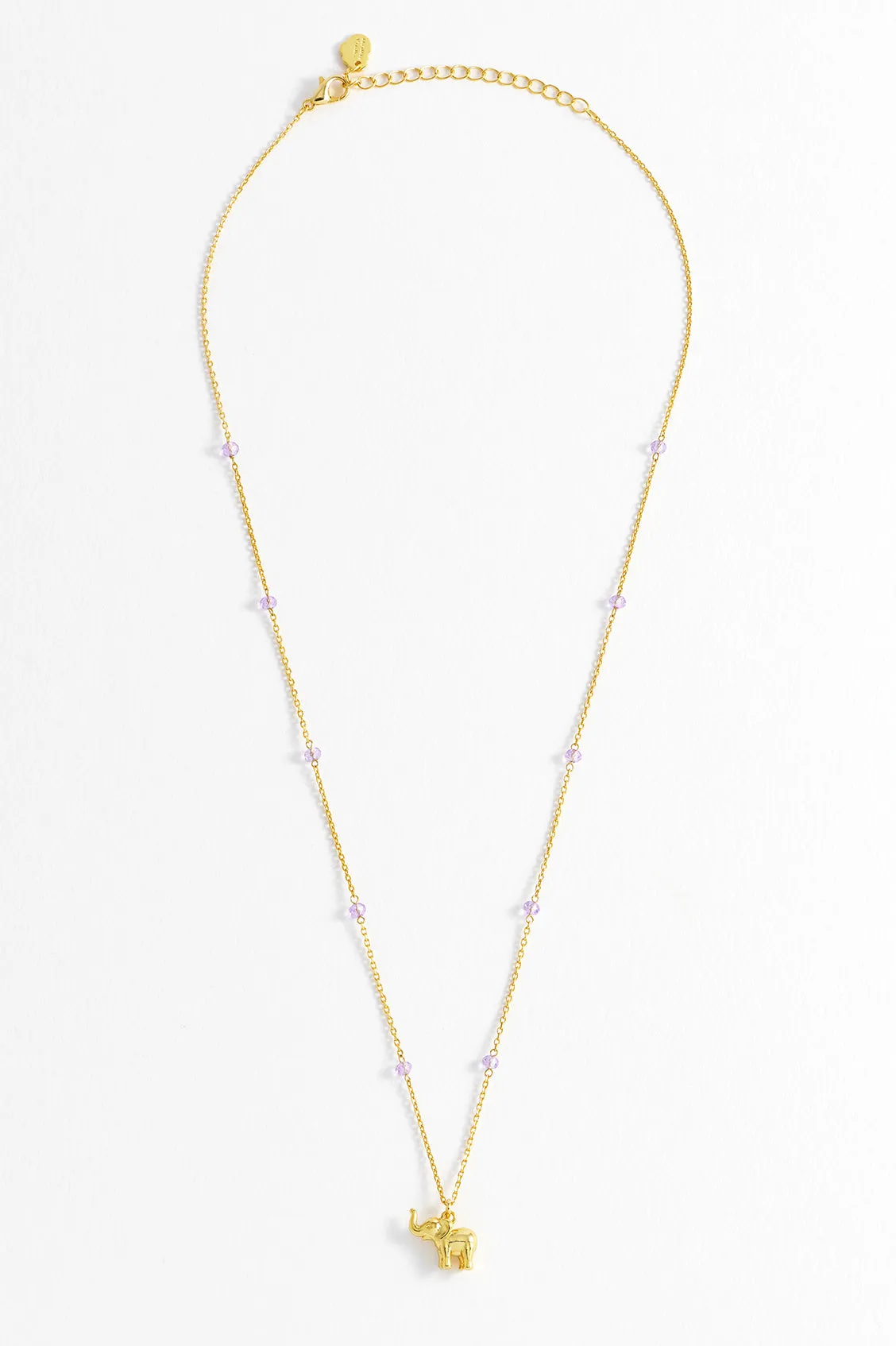 Lilac Elephant Necklace