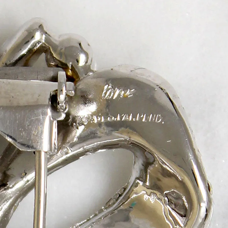 Magnificent Rhinestone Bow Fur Clip by Coro