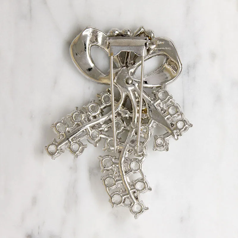 Magnificent Rhinestone Bow Fur Clip by Coro