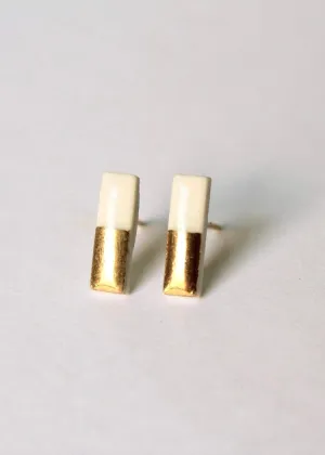 Mier Luo | Gold Dipped Bar Studs
