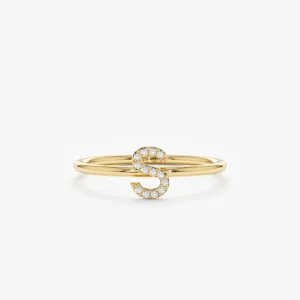 Mini Diamond Initial Ring, Shonda