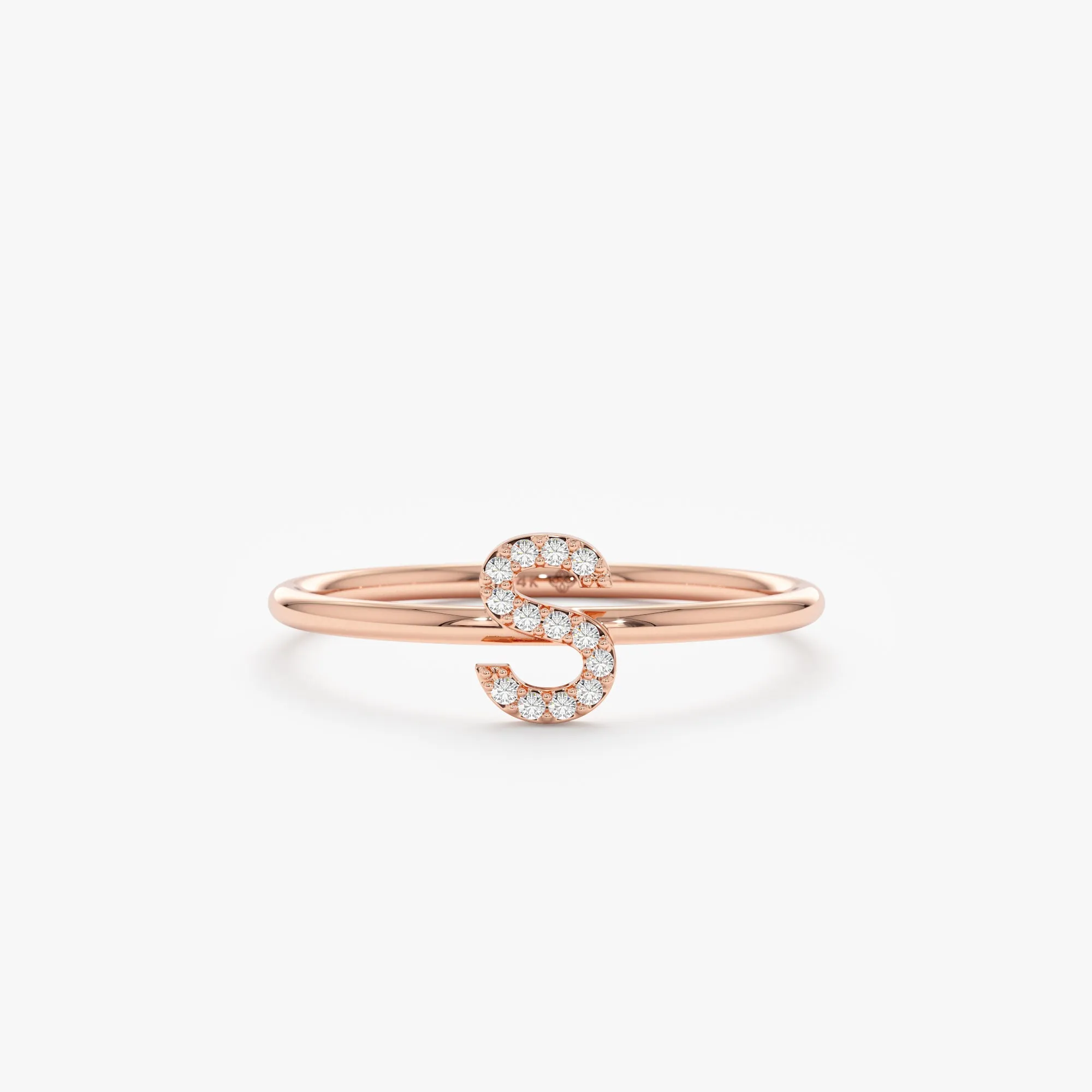 Mini Diamond Initial Ring, Shonda