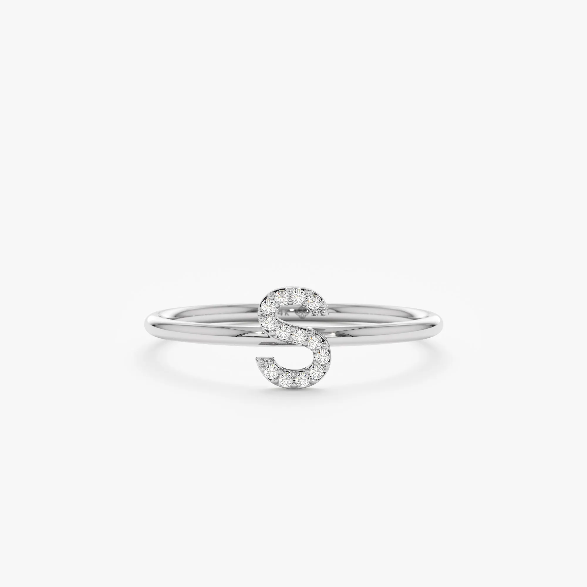 Mini Diamond Initial Ring, Shonda