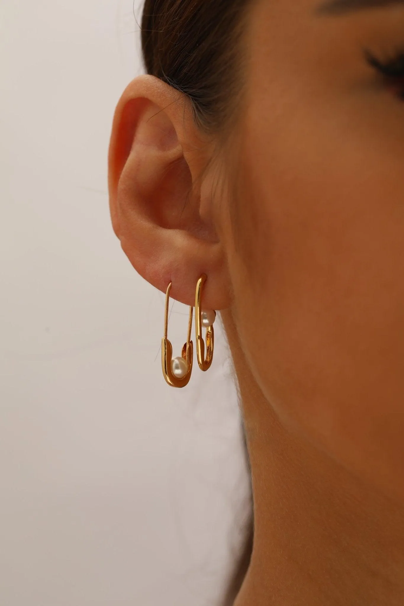 Mini Safety Pin Earrings