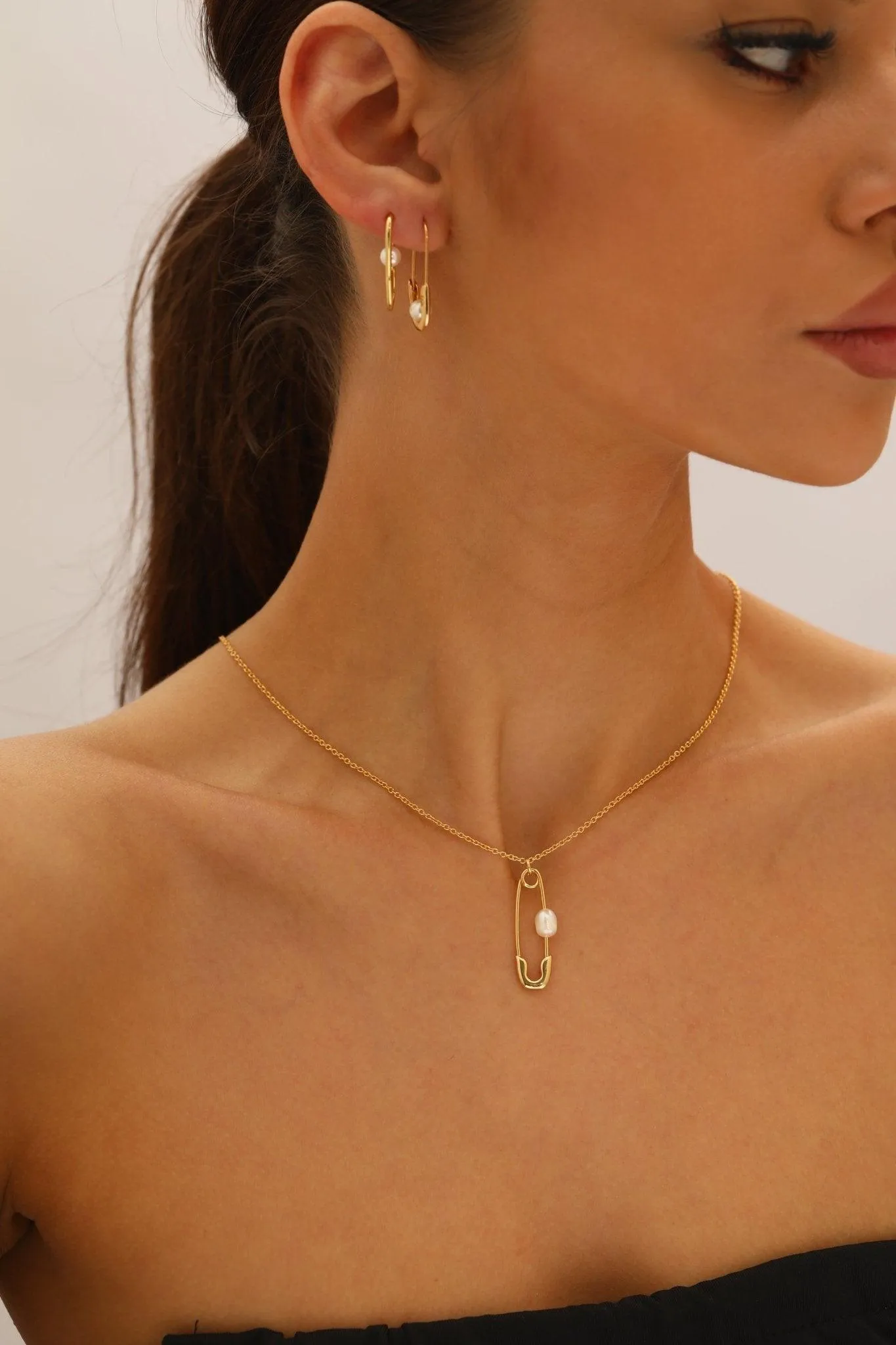 Mini Safety Pin Earrings
