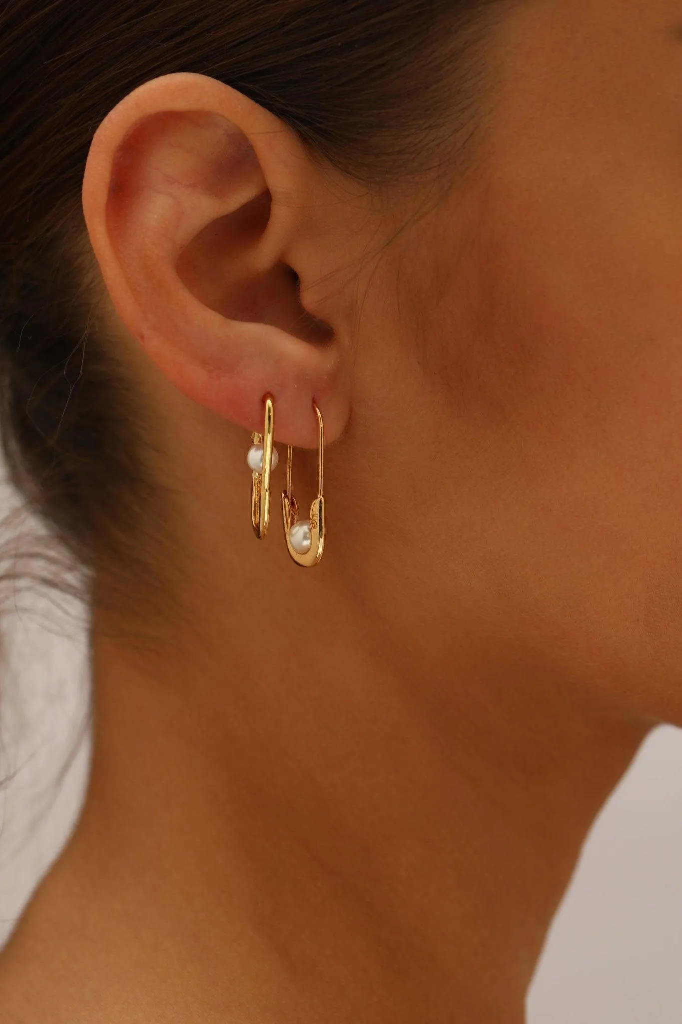 Mini Safety Pin Earrings