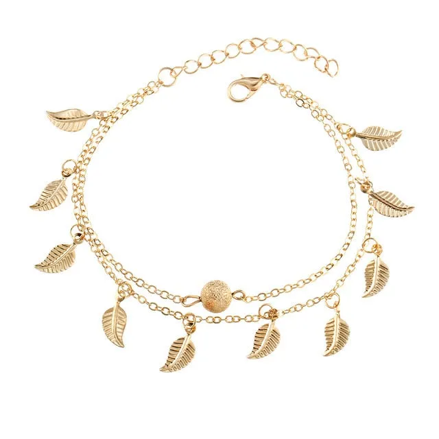 Miss JQ 3pcs/set New Fashion Infinite Anklet Foot Chain For Woman Summer Ankle Bracelet Charm 2 Color Anklets Foot Beach Jewelry