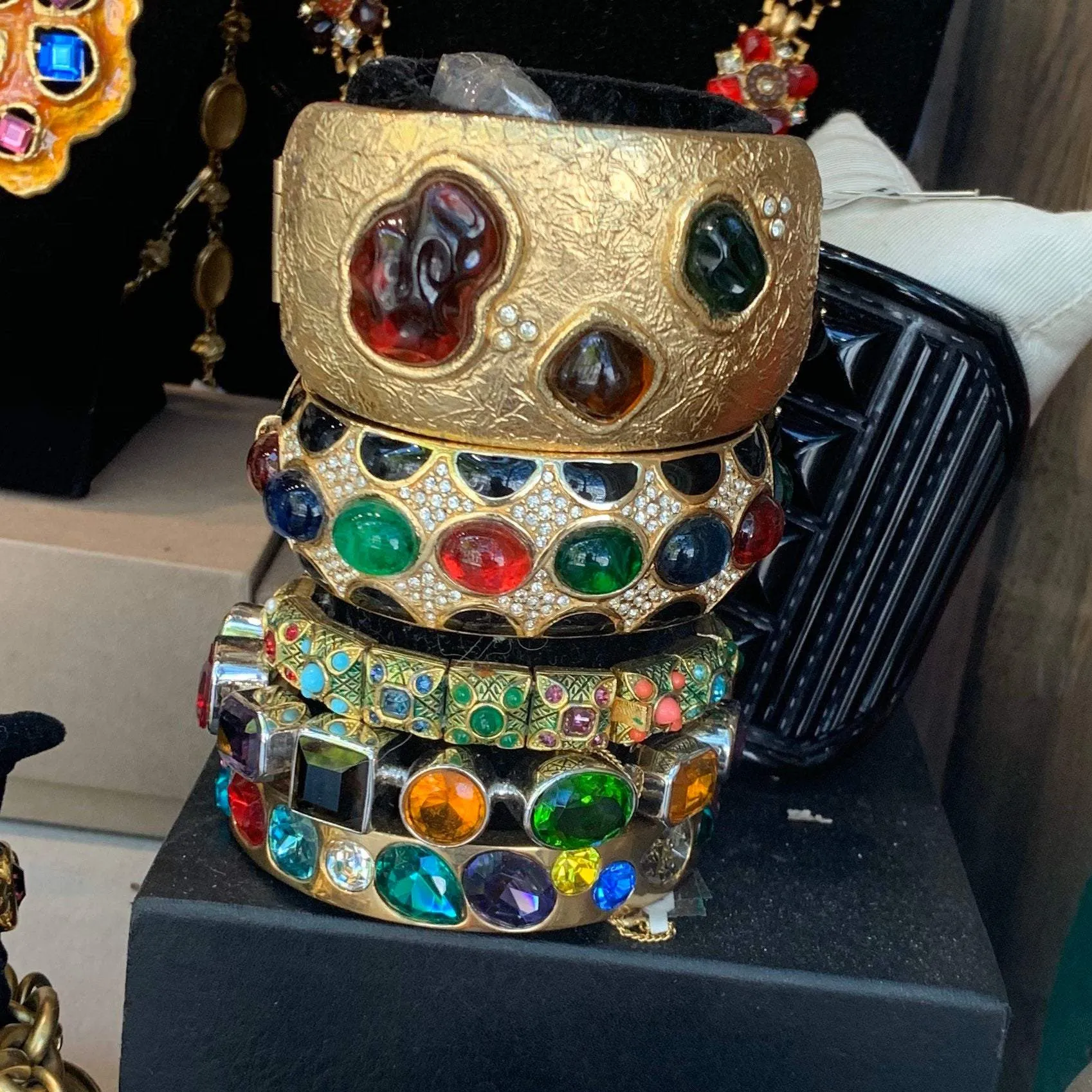 Multi Coloured Vintage Rainbow Bracelet by Boucher.