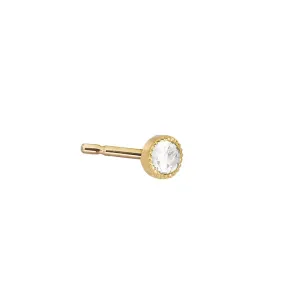 Nova Ear Stud White Topaz - 18k Gold -Sold by piece