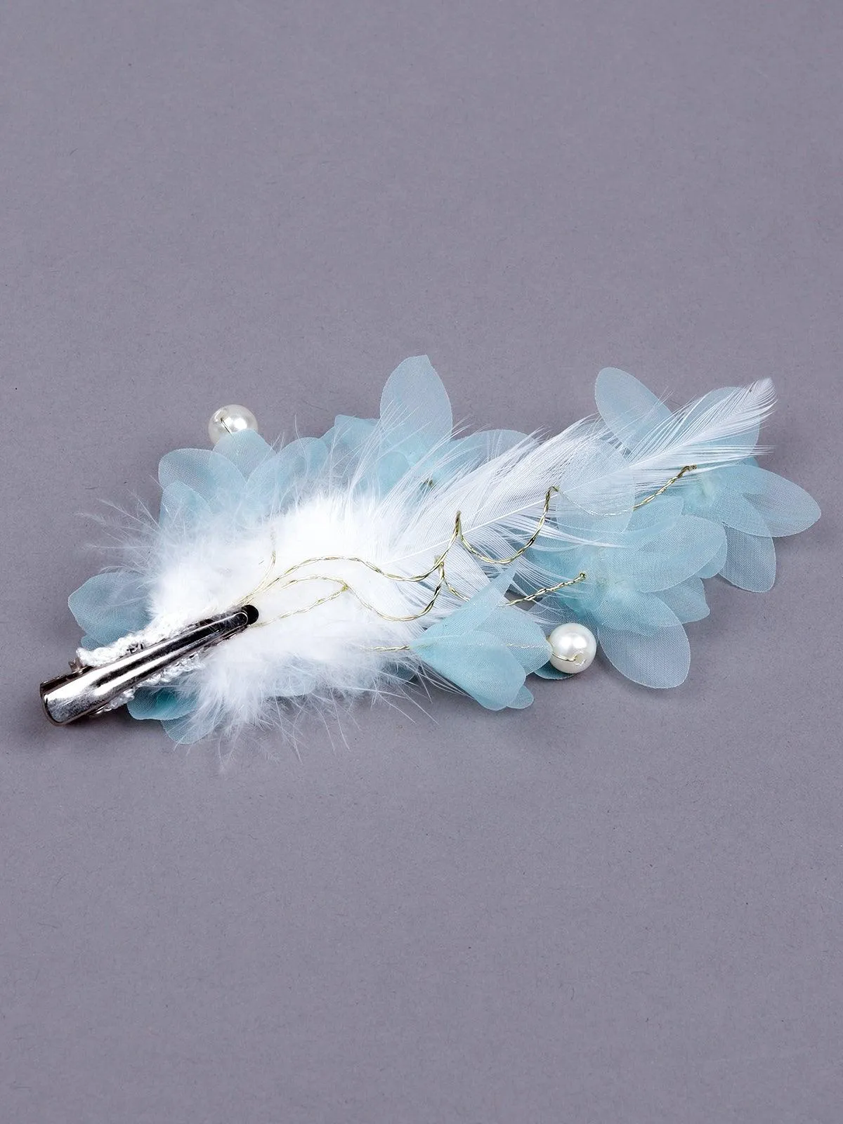 Odette Women Blue Fabric Brooch