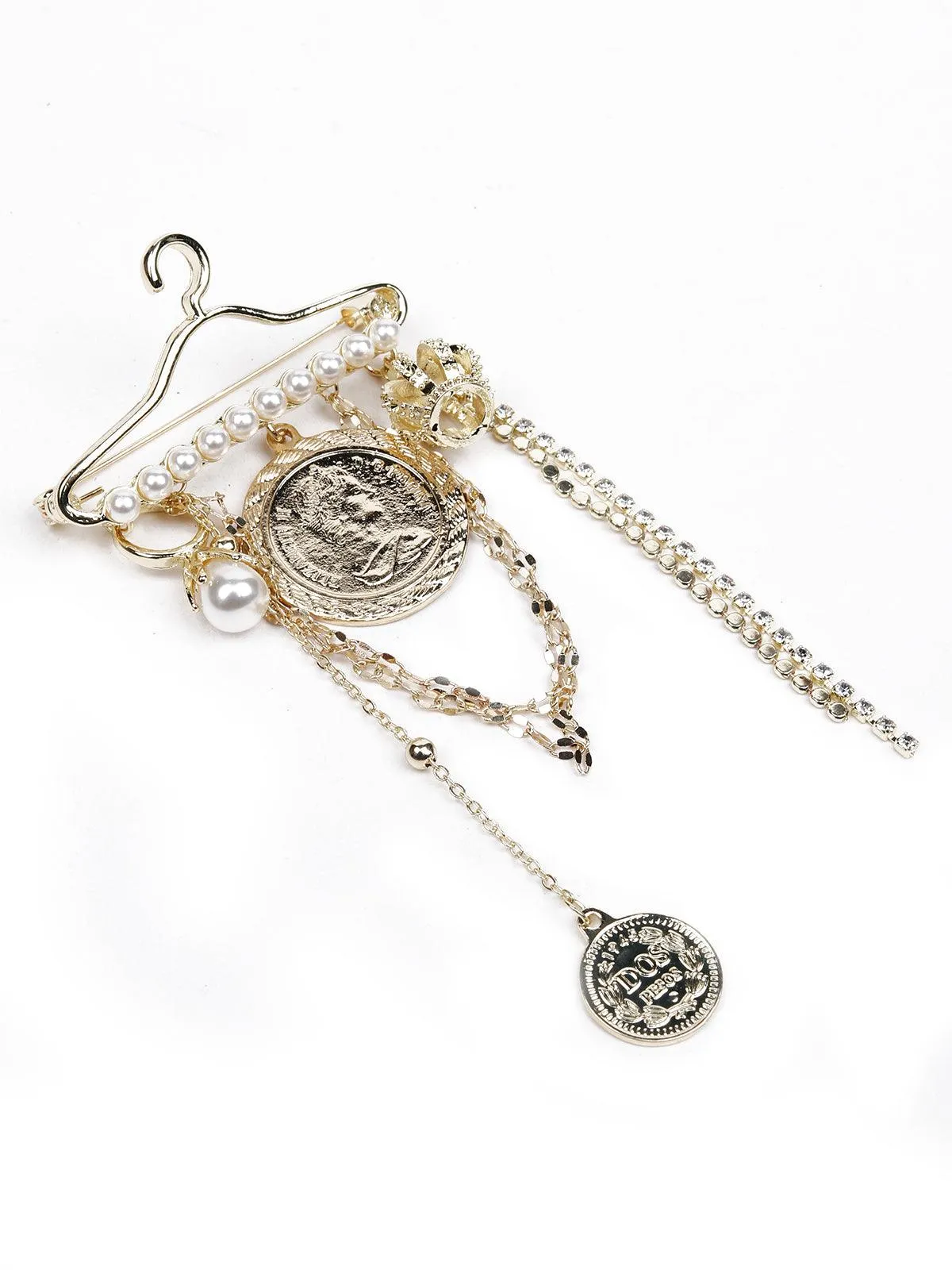 Odette Women Gold Metal Brooch