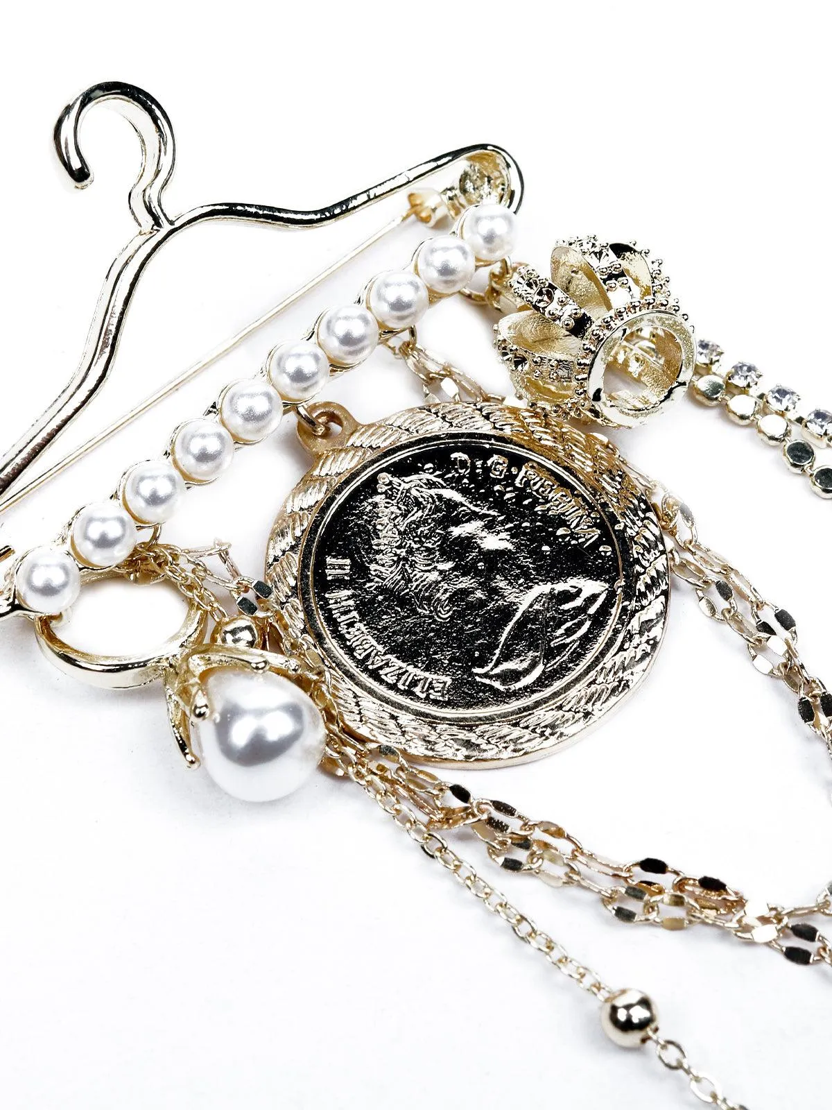 Odette Women Gold Metal Brooch