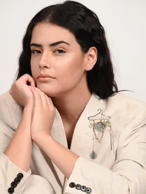 Odette Women Gold Metal Brooch