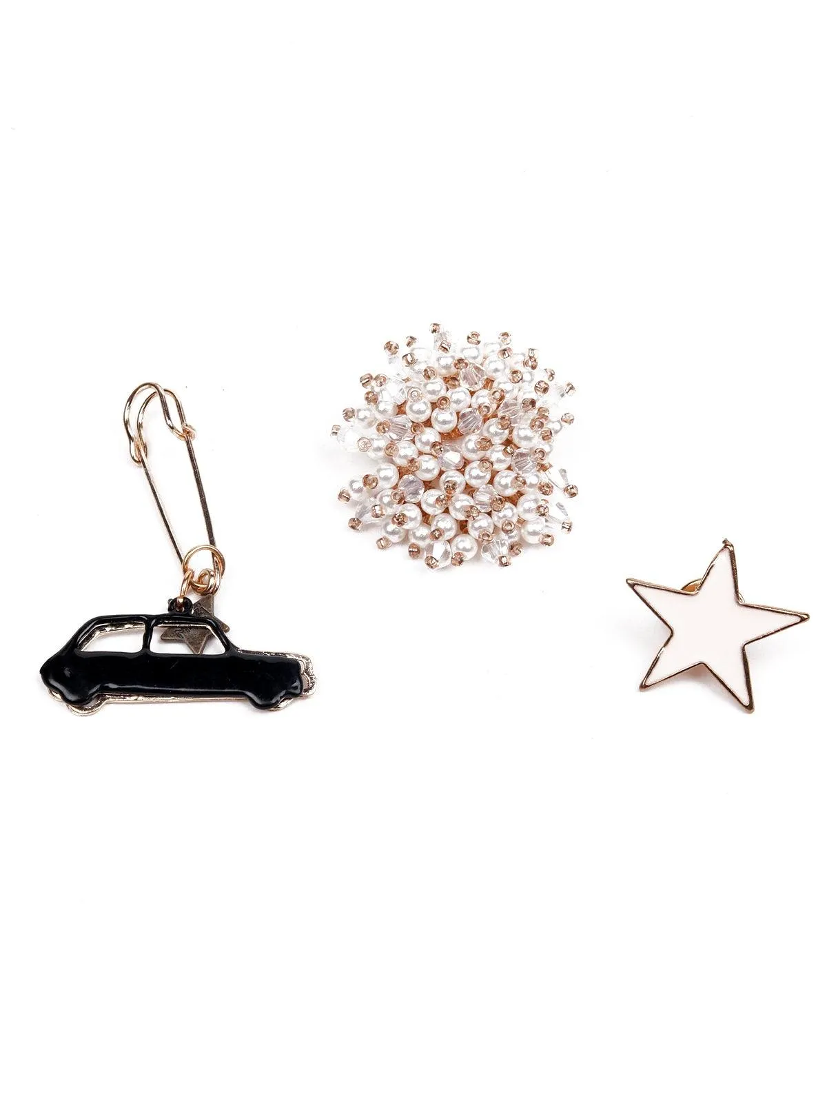 Odette Women Multicolour Metal Brooch
