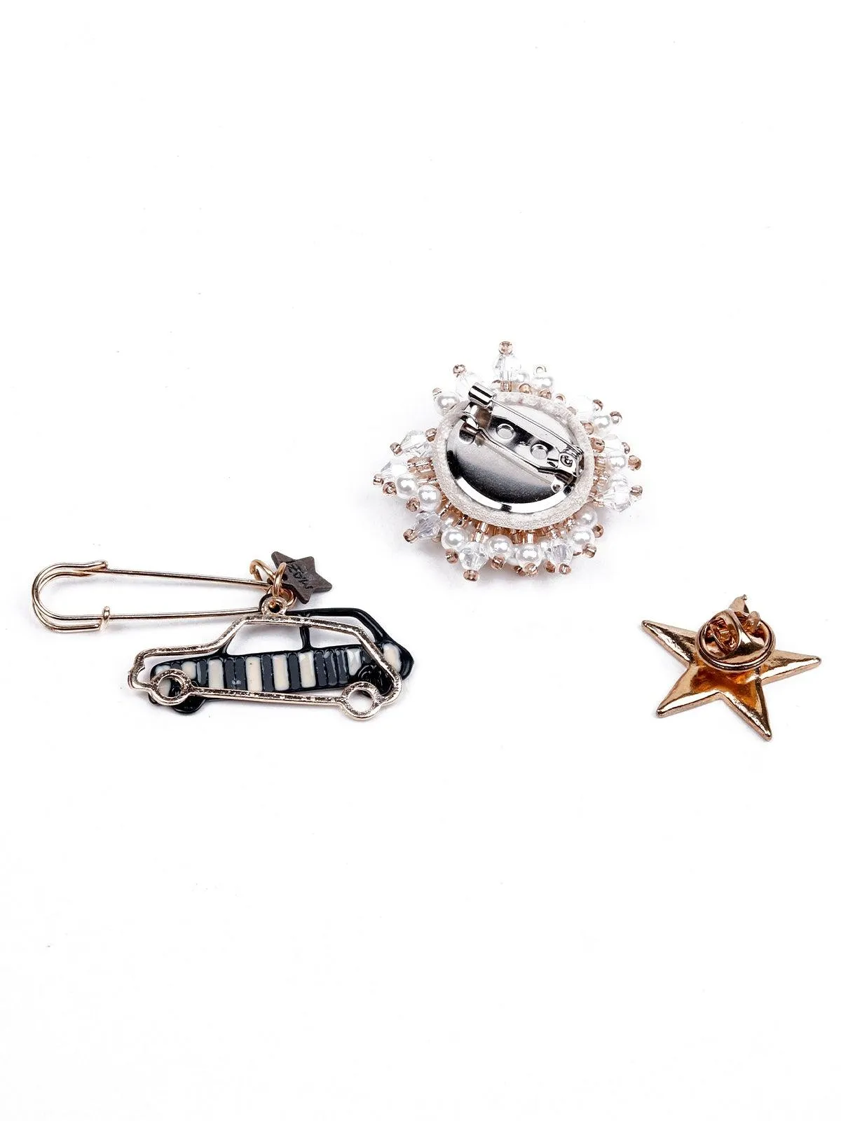 Odette Women Multicolour Metal Brooch