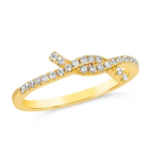 Ollie Love Knot Ring in Gold